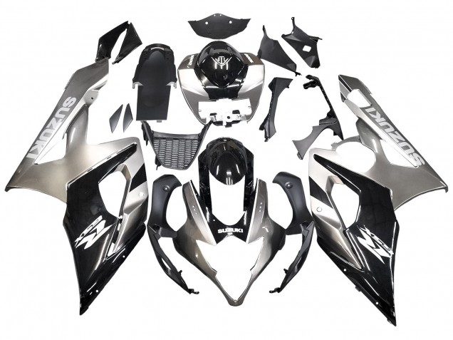 2005-2006 Suzuki GSXR 1000 Motorcycle Fairings - Glossy Black Grey