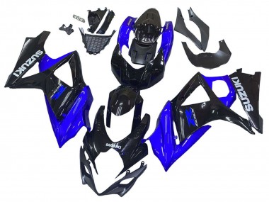 Cheap 2007-2008 Suzuki GSXR 1000 Motorcycle Fairing Kits - Blue Glossy Black
