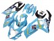 2007-2008 Suzuki GSXR 1000 Motorcycle Fairings - Light Blue Yellow Black Motul Rizla