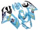 2007-2008 Suzuki GSXR 1000 Motorcycle Fairings - Light Blue Yellow Black Motul Rizla