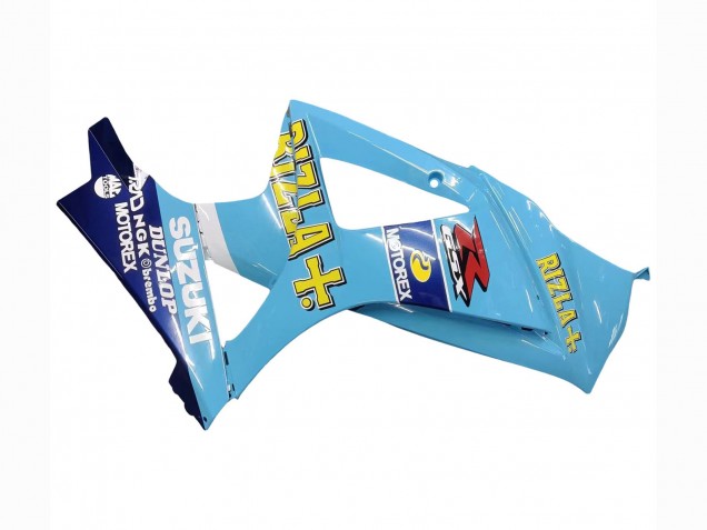 2007-2008 Suzuki GSXR 1000 Motorcycle Fairings - Light Blue Yellow Black Motul Rizla