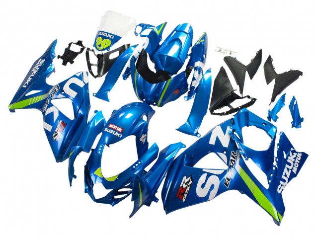2009-2016 Suzuki GSXR 1000 Motorcycle Fairings - Light Blue Green Motul 29 Ecstar