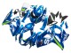2009-2016 Suzuki GSXR 1000 Motorcycle Fairings - Light Blue Green Motul 29 Ecstar