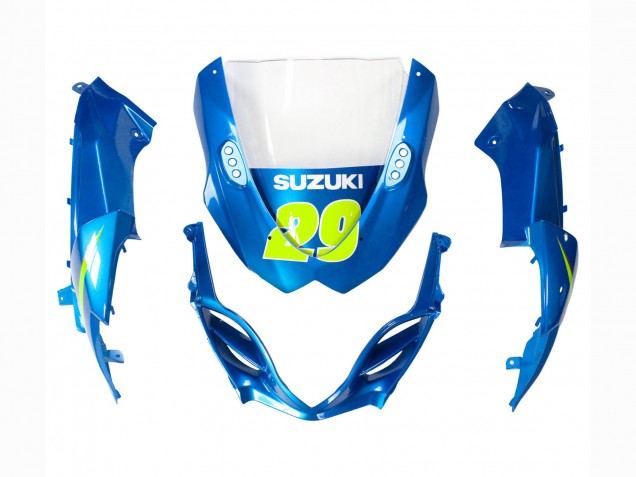 2009-2016 Suzuki GSXR 1000 Motorcycle Fairings - Light Blue Green Motul 29 Ecstar