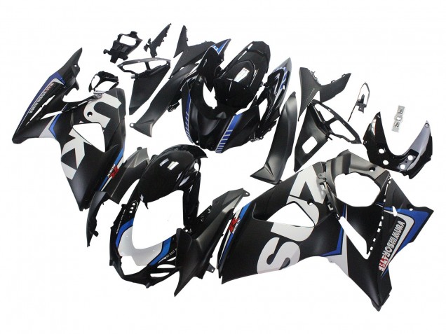 2009-2016 Suzuki GSXR 1000 Motorcycle Fairings - Matte Black White Blue