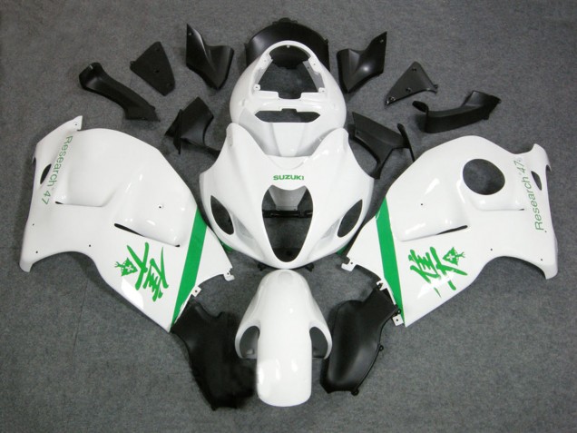 1996-2007 Suzuki GSXR 1300 Hayabusa Motorcycle Fairings - White Green