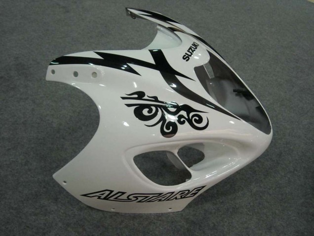 1996-2007 Suzuki GSXR 1300 Hayabusa Motorcycle Fairings - White Black Corona