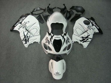 Cheap 1996-2007 Suzuki GSXR 1300 Hayabusa Motorcycle Fairings - White Black Corona
