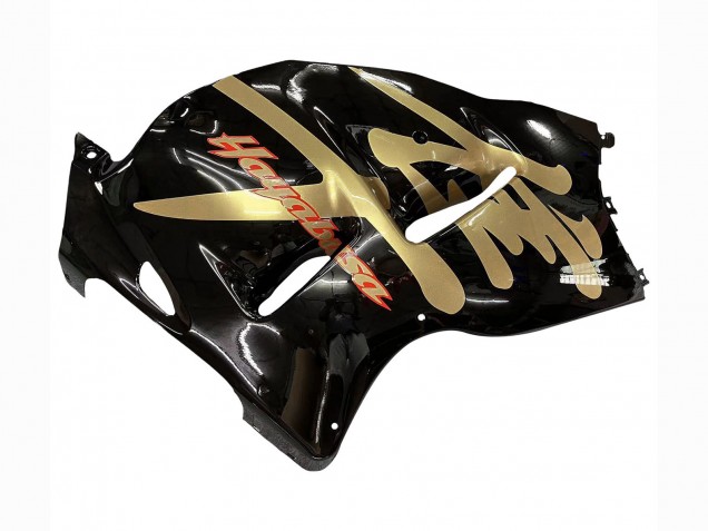 1996-2007 Suzuki GSXR 1300 Hayabusa Motorcycle Fairings - Glossy Black Gold Hayabusa