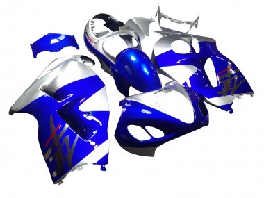 Cheap 1996-2007 Suzuki GSXR 1300 Hayabusa Motorcycle Fairings - Blue Silver Hayabusa