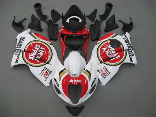 1996-2007 Suzuki GSXR 1300 Hayabusa Motorcycle Fairings - White Red Motul