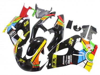 Cheap 1996-2000 Suzuki GSXR 600 / GSXR 750 Motorcycle Fairings - Black Multicolor 27