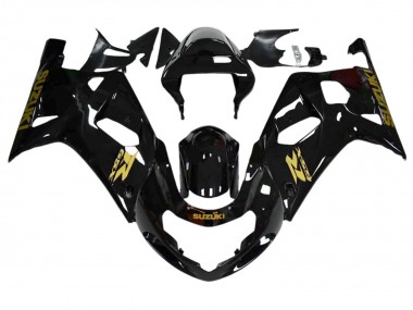 Cheap 2001-2003 Suzuki GSXR 600 / GSXR 750 Motorcycle Fairings - Glossy Black Gold Decal