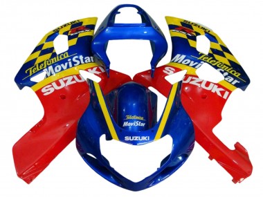Cheap 2001-2003 Suzuki GSXR 600 / GSXR 750 Motorcycle Fairings - Blue Red Yellow