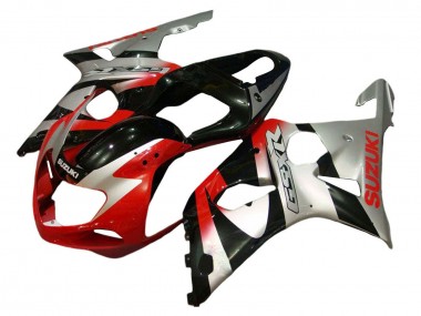 Cheap 2001-2003 Suzuki GSXR 600 / GSXR 750 Motorcycle Fairing Kits - Silver Red Glossy Black