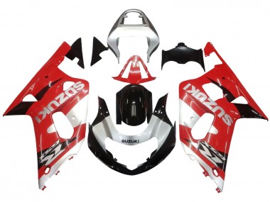 Cheap 2001-2003 Suzuki GSXR 600 / GSXR 750 Motorcycle Fairing - Red White Glossy Black