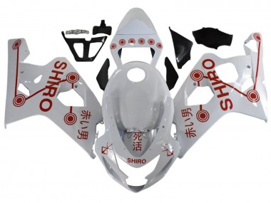 Cheap 2001-2003 Suzuki GSXR 600 / GSXR 750 Motorcycle Fairings - White Red Shiro