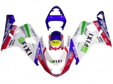 Cheap 2004-2005 Suzuki GSXR 600 / GSXR 750 Motorcycle Fairings - White Blue Red Yellow Green Fixi