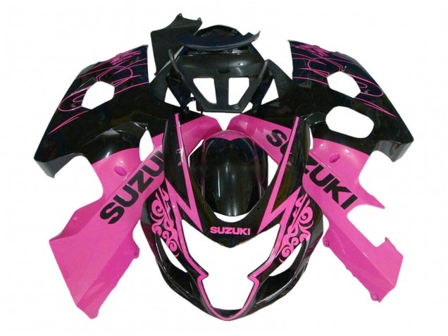 2004-2005 Suzuki GSXR 600 / GSXR 750 Motorcycle Fairing - Pink Glossy Black