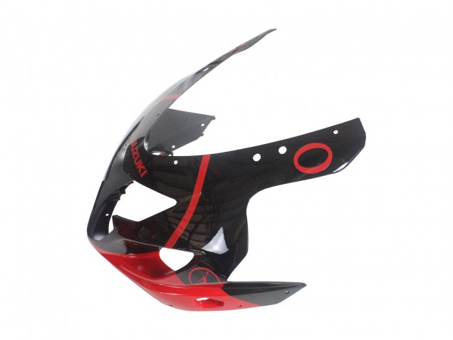 2004-2005 Suzuki GSXR 600 / GSXR 750 Motorcycle Fairings - Glossy Black Red Jordan Michelin