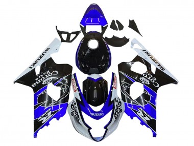 Cheap 2004-2005 Suzuki GSXR 600 / GSXR 750 Motorcycle Fairing - White Blue Black Corona Motul