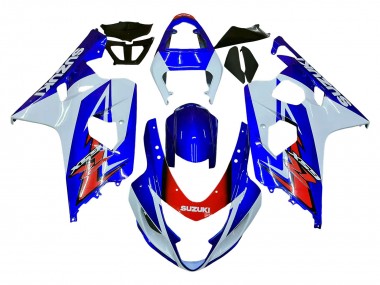 Cheap 2004-2005 Suzuki GSXR 600 / GSXR 750 Motorcycle Fairing - White Blue Red