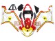 2004-2005 Suzuki GSXR 600 / GSXR 750 Motorcycle Fairings - White Red Yellow Michelin Texaon Heron 7