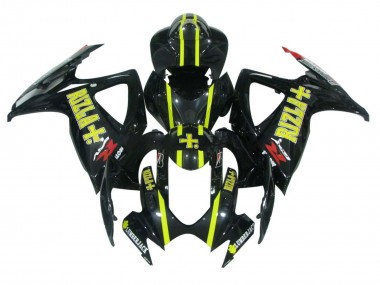 Cheap 2006-2007 Suzuki GSXR 600 / GSXR 750 Motorcycle Fairings - Glossy Black Yellow Rizla