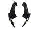 2006-2007 Suzuki GSXR 600 / GSXR 750 Motorcycle Fairings - Glossy Black White Motul Lucky Strike