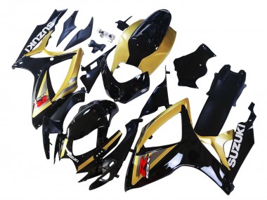 Cheap 2006-2007 Suzuki GSXR 600 / GSXR 750 Motorcycle Fairings - Gold Glossy Black Red