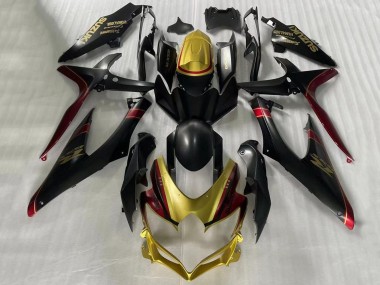 Cheap 2006-2007 Suzuki GSXR 600 / GSXR 750 Motorcycle Fairings - Gold Matte Black Red