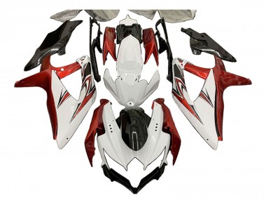Cheap 2008-2010 Suzuki GSXR 600 / GSXR 750 Motorcycle Fairings - White Orange Glossy Black