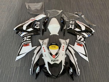 Cheap 2008-2010 Suzuki GSXR 600 / GSXR 750 Motorcycle Fairings - White Yellow Black Tyco