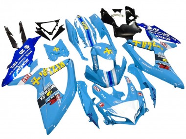 Cheap 2008-2010 Suzuki GSXR 600 / GSXR 750 Motorcycle Fairings - Blue Yellow Rizla