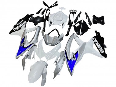 Cheap 2008-2010 Suzuki GSXR 600 / GSXR 750 Motorcycle Fairings - White Silver Blue Black