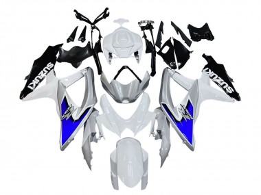 Cheap 2008-2010 Suzuki GSXR 600 / GSXR 750 Motorcycle Fairings - White Silver Blue Black