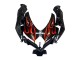 2008-2010 Suzuki GSXR 600 / GSXR 750 Motorcycle Fairings - Glossy Black Orange Flame