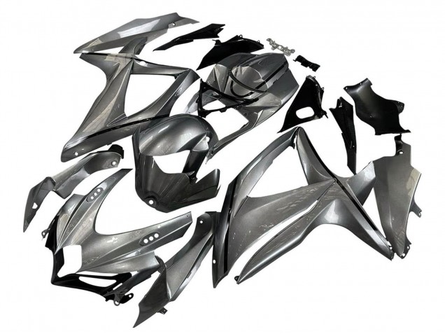 2008-2010 Suzuki GSXR 600 / GSXR 750 Motorcycle Fairings - Matte Grey Black