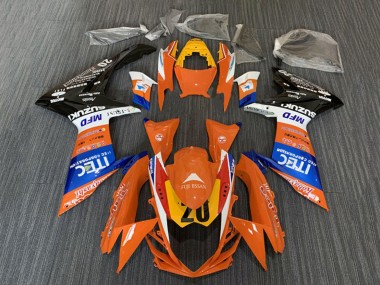 Cheap 2008-2010 Suzuki GSXR 600 / GSXR 750 Motorcycle Fairings - Orange Blue White Black ITEC
