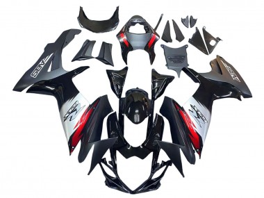 Cheap 2011-2024 Suzuki GSXR 600 / GSXR 750 Motorcycle Fairings - Glossy Black Forged Carbon Fiber Silver Red