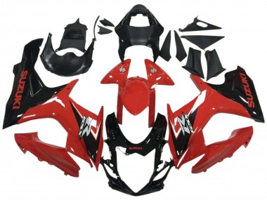 Cheap 2011-2024 Suzuki GSXR 600 / GSXR 750 Motorcycle Fairing - Red Glossy Black