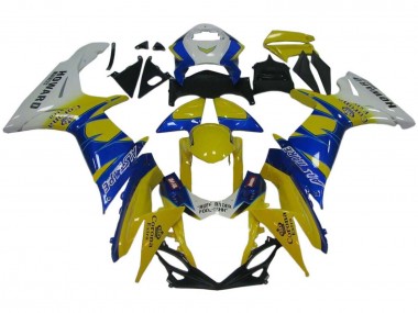 Cheap 2011-2024 Suzuki GSXR 600 / GSXR 750 Motorcycle Fairings - White Yellow Blue Alstare Corona Extra