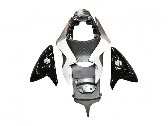 2011-2024 Suzuki GSXR 600 / GSXR 750 Motorcycle Fairing - Glossy Black Silver