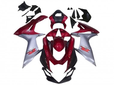 Cheap 2011-2024 Suzuki GSXR 600 / GSXR 750 Motorcycle Fairings - Red Silver