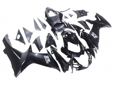 Cheap 2011-2024 Suzuki GSXR 600 / GSXR 750 Motorcycle Fairings - Glossy Black Matte Black White Decal