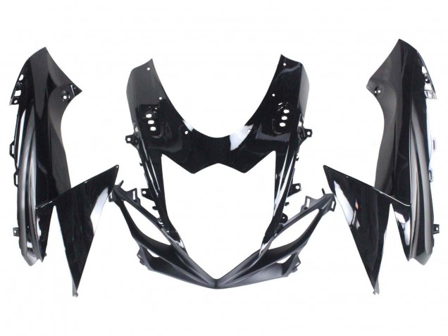 2011-2024 Suzuki GSXR 600 / GSXR 750 Motorcycle Fairings - Glossy Black Matte Black White Decal