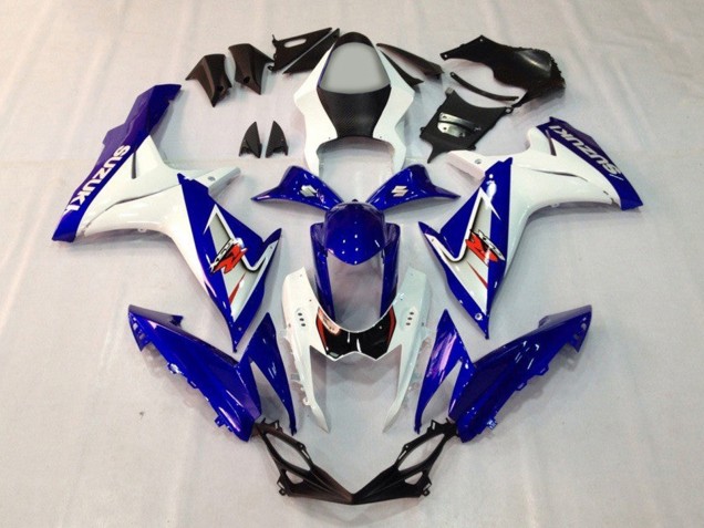 2011-2024 Suzuki GSXR 600 / GSXR 750 Motorcycle Fairings - Blue White