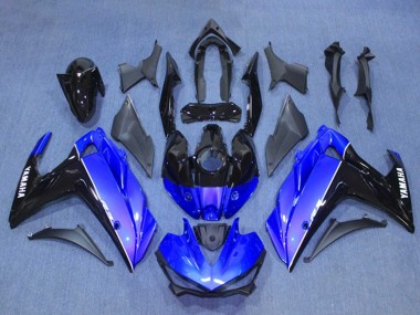 Cheap 2015-2018 Yamaha YZF R3/R25 Motorcycle Fairing Kits - Blue Glossy Black