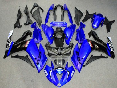 Cheap 2015-2018 Yamaha YZF R3/R25 Motorcycle Fairings - Blue Glossy Black