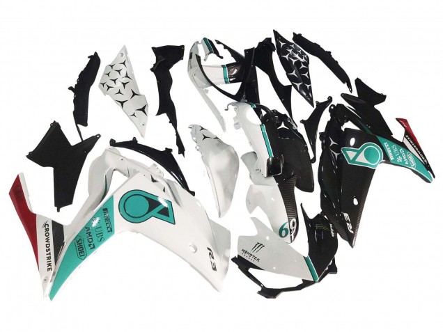 2015-2018 Yamaha YZF R3/R25 Motorcycle Fairings - White Green Glossy Black